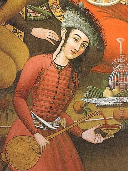 Unknown Artist Persian woman pouring wine